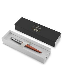 PARKER 1-Piece Jotter Ballpoint Pen Blue Ink Medium Tip Chelsea Orange Barrel  - Image 2