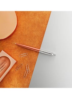 PARKER 1-Piece Jotter Ballpoint Pen Blue Ink Medium Tip Chelsea Orange Barrel  - Image 4