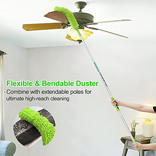 Wontolf 62'' Car Wash Brush with Long Handle Chenille Microfiber Car Wash Mop Mitt Car Cleaning Kit Windshield Window Squeegee Car Duster Microfiber Towels Wheel Tire Brush for Cars RV Truck Boat - Image 5