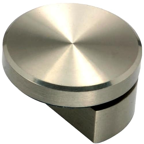 RISEOM Brass Half Round Wall Mount Mirror Holder Bracket (Silver, 6 mm) - Pack of 4 - Image 1
