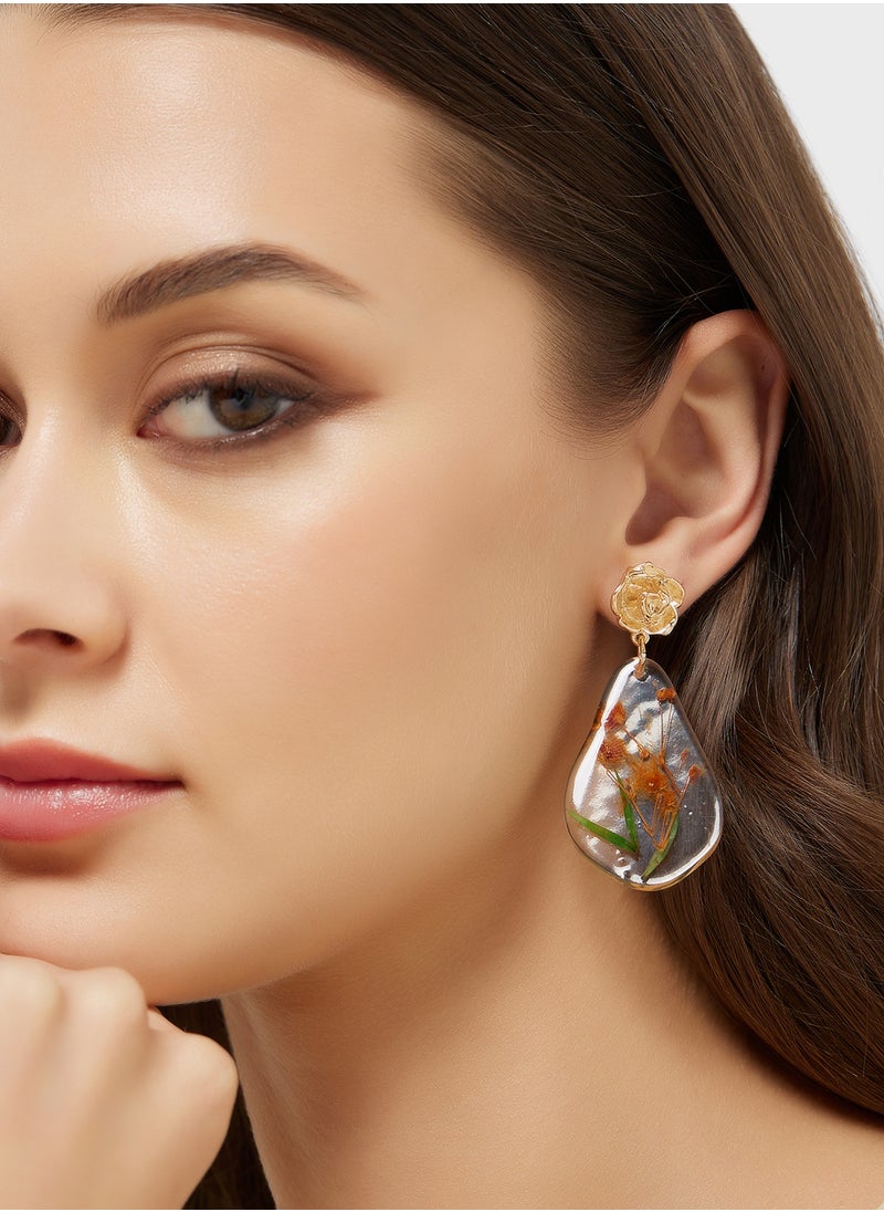 ELLA - Floral Drop Earrings - Image 1