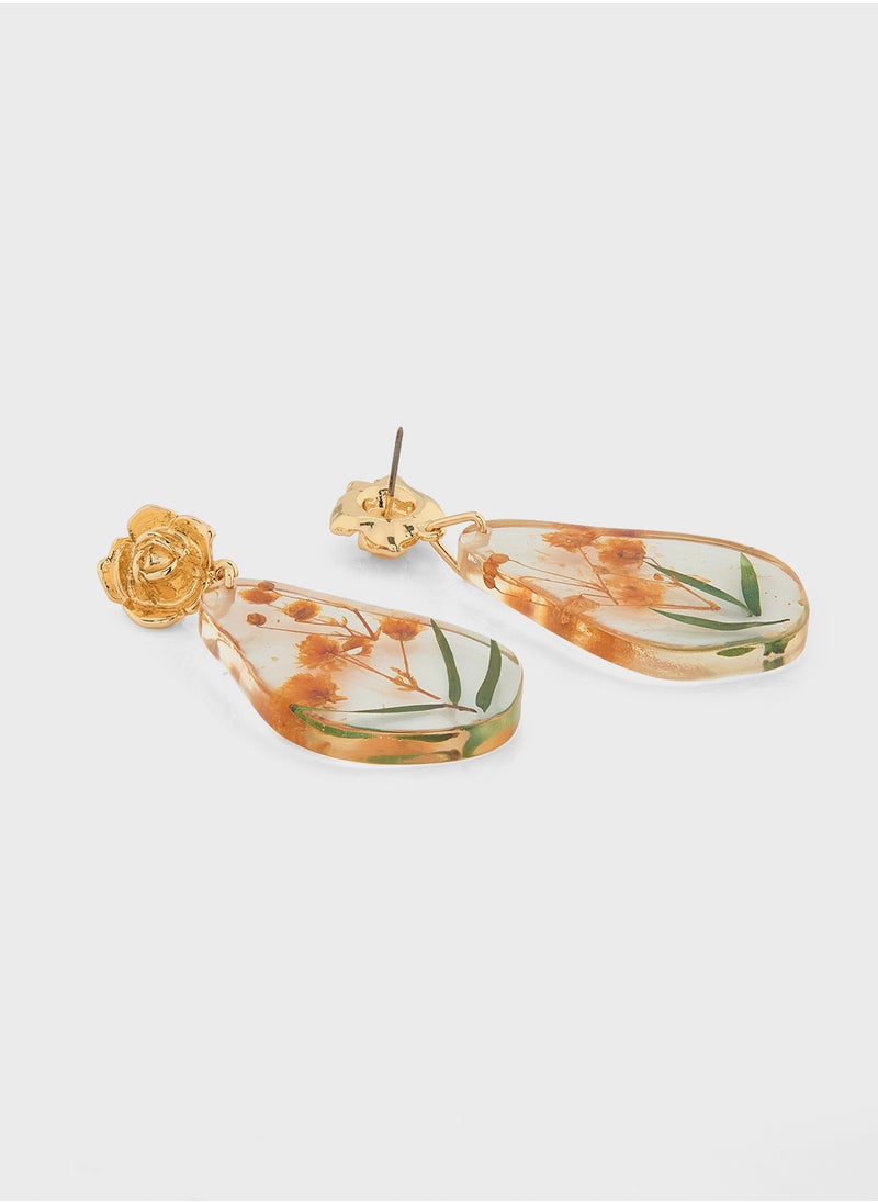 ELLA - Floral Drop Earrings - Image 1