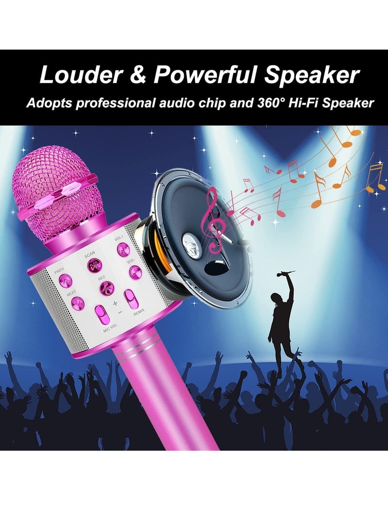 ELTRAZONE Bluetooth Karaoke Microphone Wireless Portable Singing Microphone for Kids Adults Karaoke Machine for Kids Toys Birthday Gifts Ideas for 3 4 5 6 7 8 9 10 11 12 Year Old Girls Boys Teens - Image 5