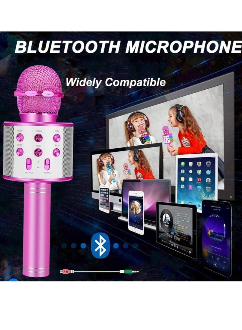 ELTRAZONE Bluetooth Karaoke Microphone Wireless Portable Singing Microphone for Kids Adults Karaoke Machine for Kids Toys Birthday Gifts Ideas for 3 4 5 6 7 8 9 10 11 12 Year Old Girls Boys Teens - Image 3