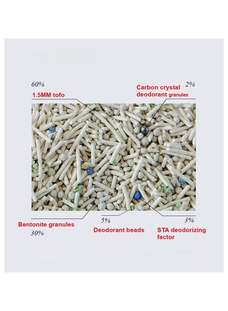 basscat tofo mix cat litter,tofu mix cat litter,2.5kg per bag,4 bags package. Enviroment-friendly cat litter, economical cat litter  - Image 5