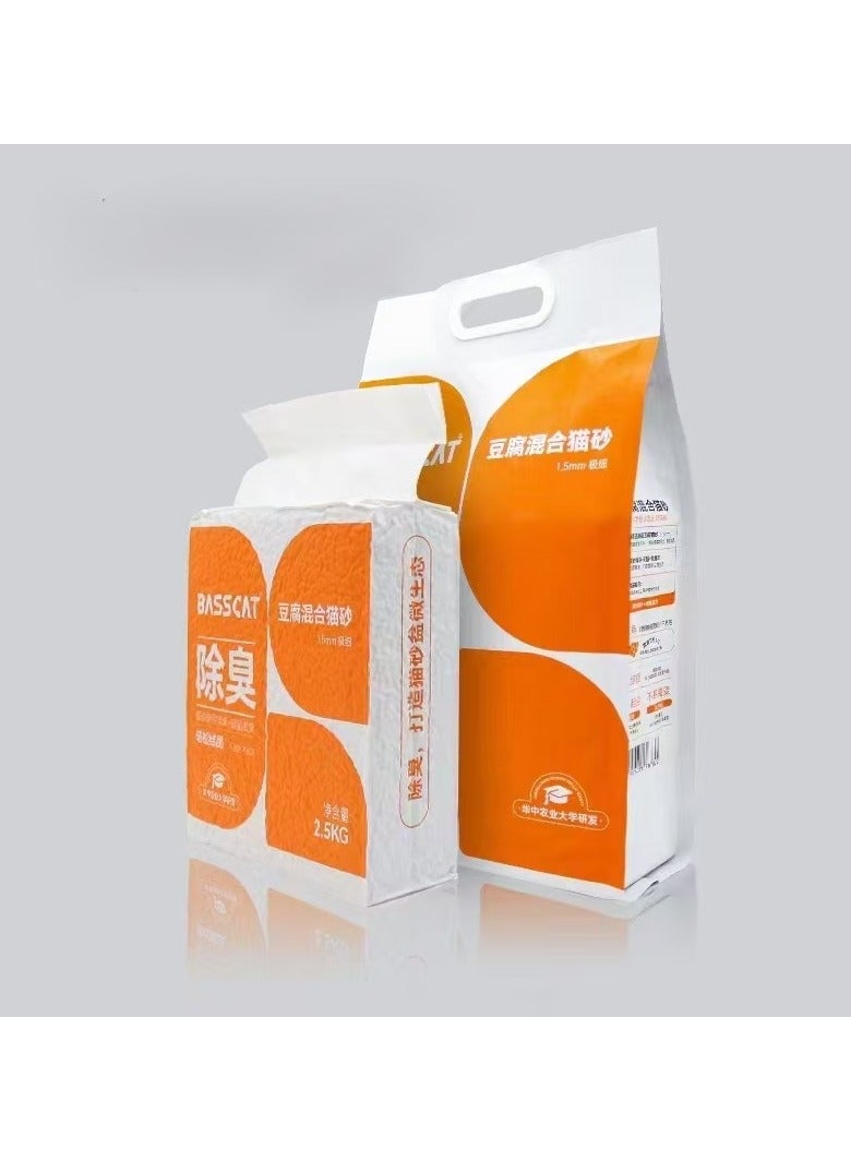 basscat tofo mix cat litter,tofu mix cat litter,2.5kg per bag,4 bags package. Enviroment-friendly cat litter, economical cat litter  - Image 3