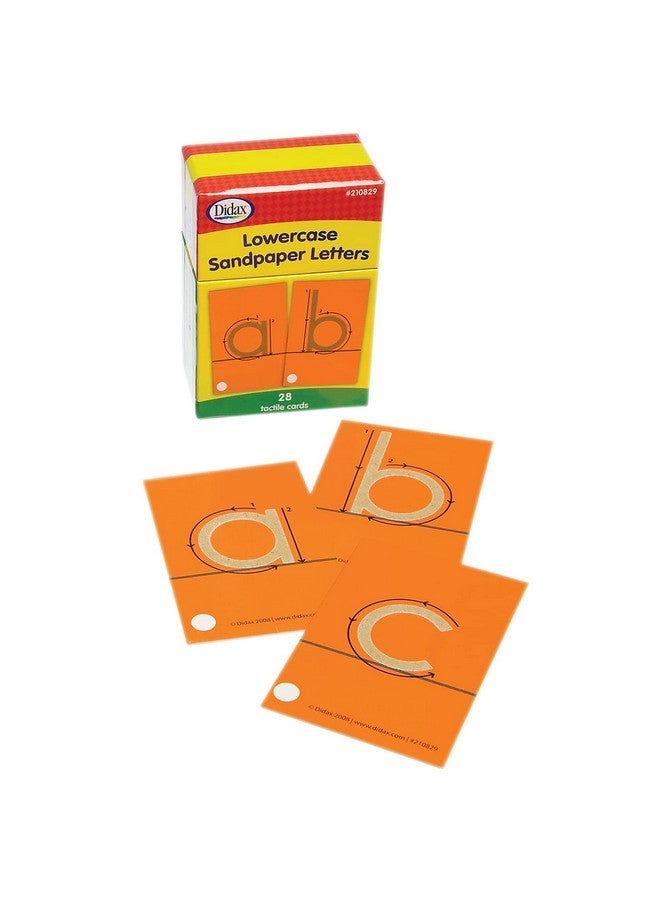 Didax X Lowercase Sandpaper Letters - 28 Tactile Alphabet Cards For Grades Pre-K To 1St - Educational Letter Resources For Young Learners
