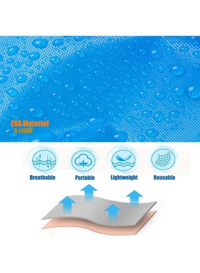 fantasize Kids Raincoat, 1Pcs Kids Waterproof Thick Rain Ponchos For Kids,Reusable Emergency Rain Coats For Boys Girls, Kids Snow Rainwear Jacket with Hood and Drawstring, Portable EVA Rain Jacket, White - Image 4