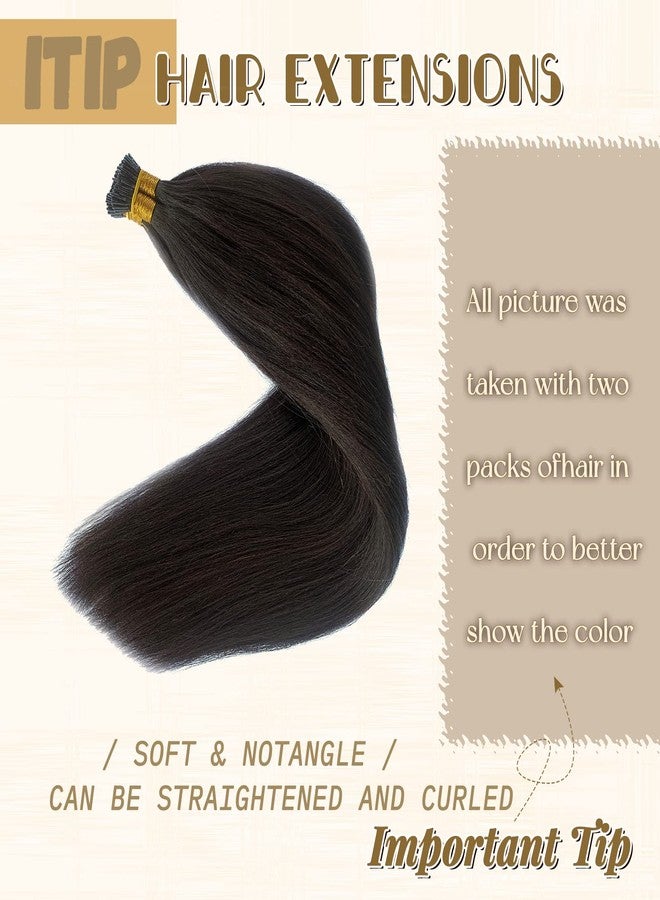 Smavida Yaki I Tip Hair Extensions Human Hair,Natural Black Yaki Straight Microlink Hair Extension Invisible I Tip Human Hair Extensions 18" Keratin Itip Hair Extensions Human Hair for Women 1g/s 50g - Image 2
