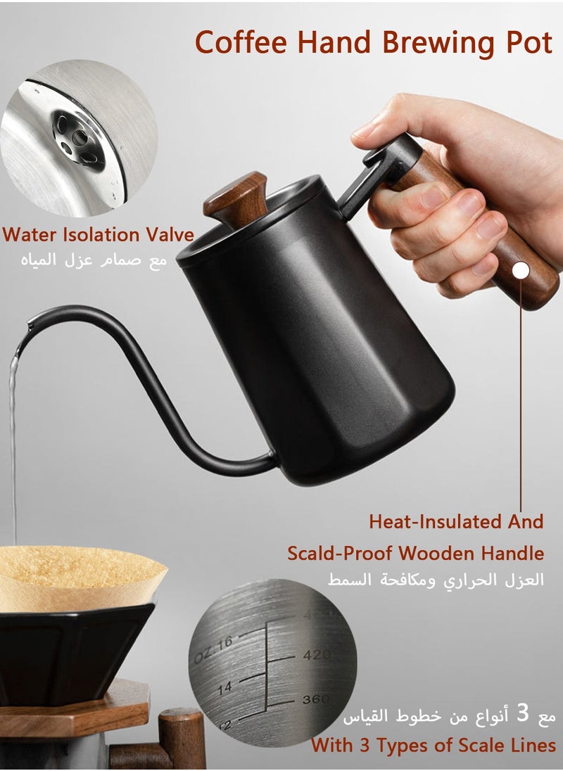CHOIWIN - V60 Coffee Maker Set 7-Piece Hand Drip Coffee Maker Set,Professional Coffee Maker Tools,Manual Pour Over V60 Coffee Maker Set With Portable Hand-held Gift Box ,for Home,Travel,Camping - Image 1