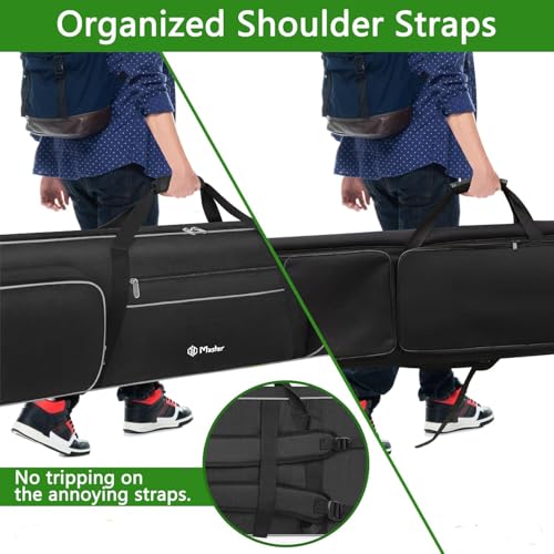 GIG Master Heavy Padded Keyboard Bag/Cover/Case for Yamaha P45, 88 Keys Digital Piano with Dust Cover & Double Pocket(Black & Grey) - Image 5