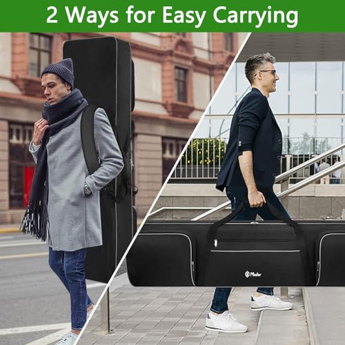 GIG Master Heavy Padded Keyboard Bag/Cover/Case for Yamaha P45, 88 Keys Digital Piano with Dust Cover & Double Pocket(Black & Grey) - Image 4
