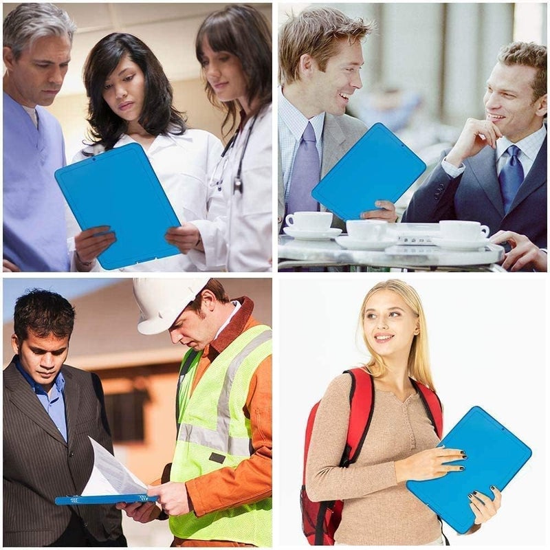 KACHKIT 4 Clip Pad/Clipboard with Storage Case for Paper and Document File Storage Holder,Writing Pad, Plastic Clipboard Ideal for Nurse Ped,Students Ped,Teachers,Office, Pcs-1, (Blue) - Image 3