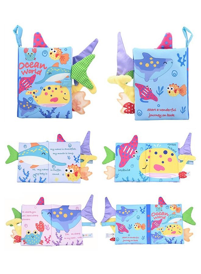 2-Pack Sensory Development Cloth Books, Early Education Baby Toys for 0-3 Year Olds - Image 3