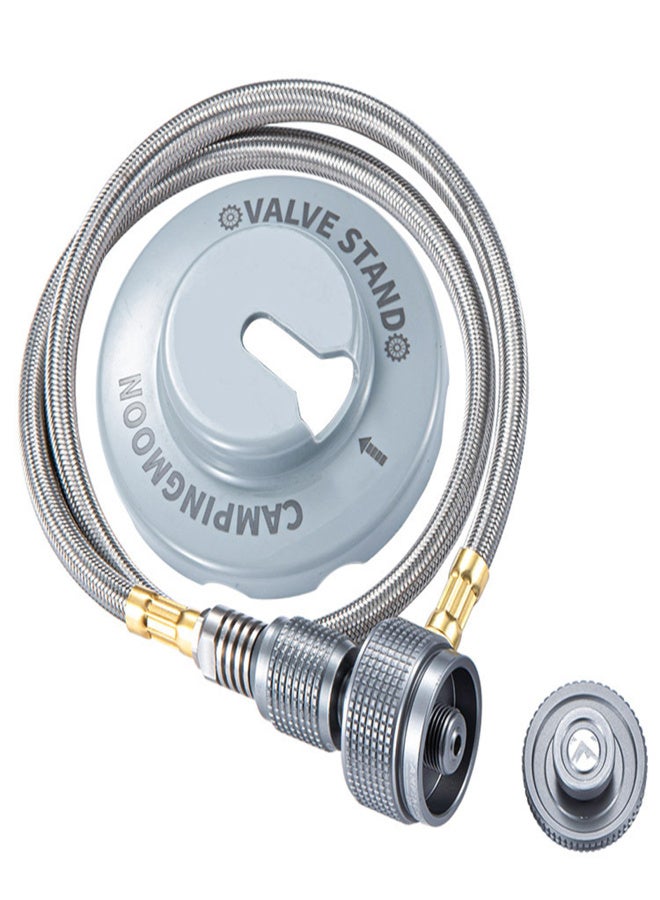 Campingmoon Gas Stove Adapter Hose with Fastener Base for Camping Cooking Picnic - Image 1
