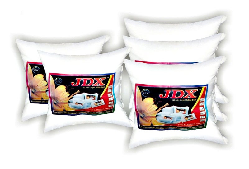 JDX Conjugated Hollow Fibre Cushion Filler Pillow Set of 5 Size 16x16 Inches 18048-5-16x16 - Image 3