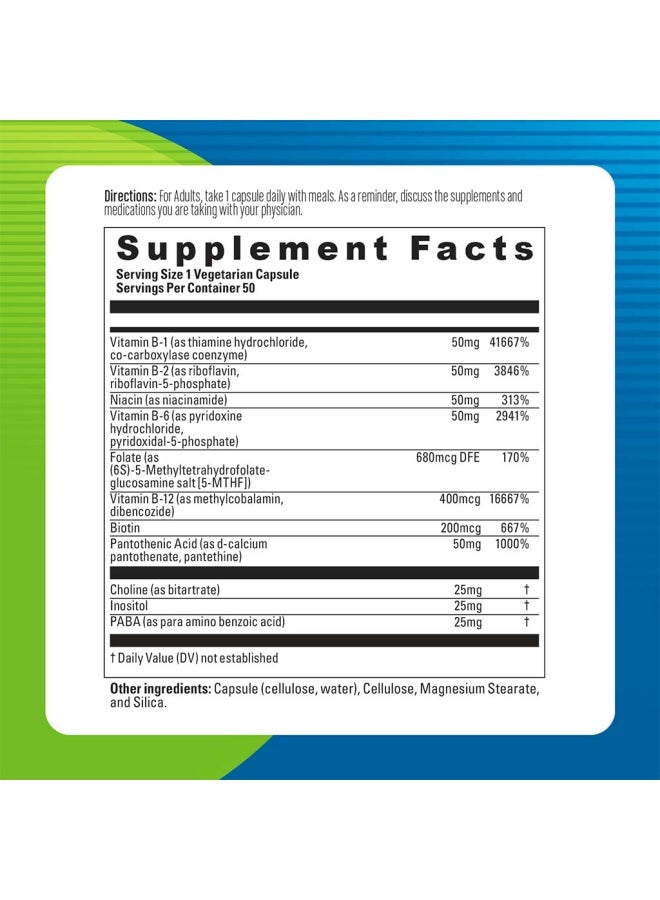 blueberry NATURALS Brilliant B Vegetarian Capsules 50'S B0111 - Image 3