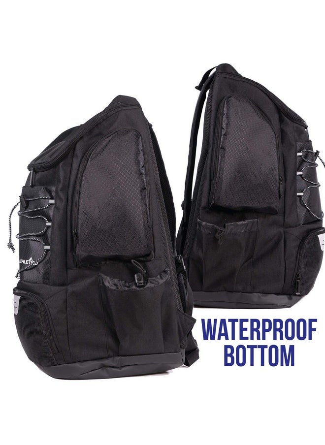 Athletico Swim Backpack Pool Bag With Wet & Dry Compartments For Swimming, The Beach, Camping And More (Black)  - Image 5