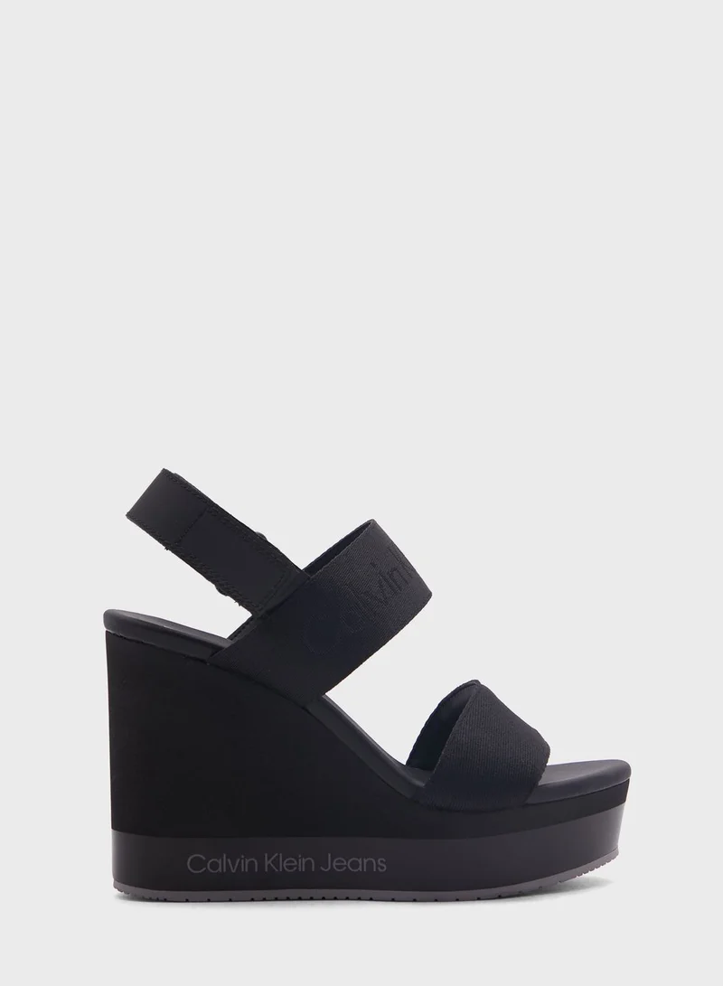Calvin Klein Jeans Webbing Wedge Sandals