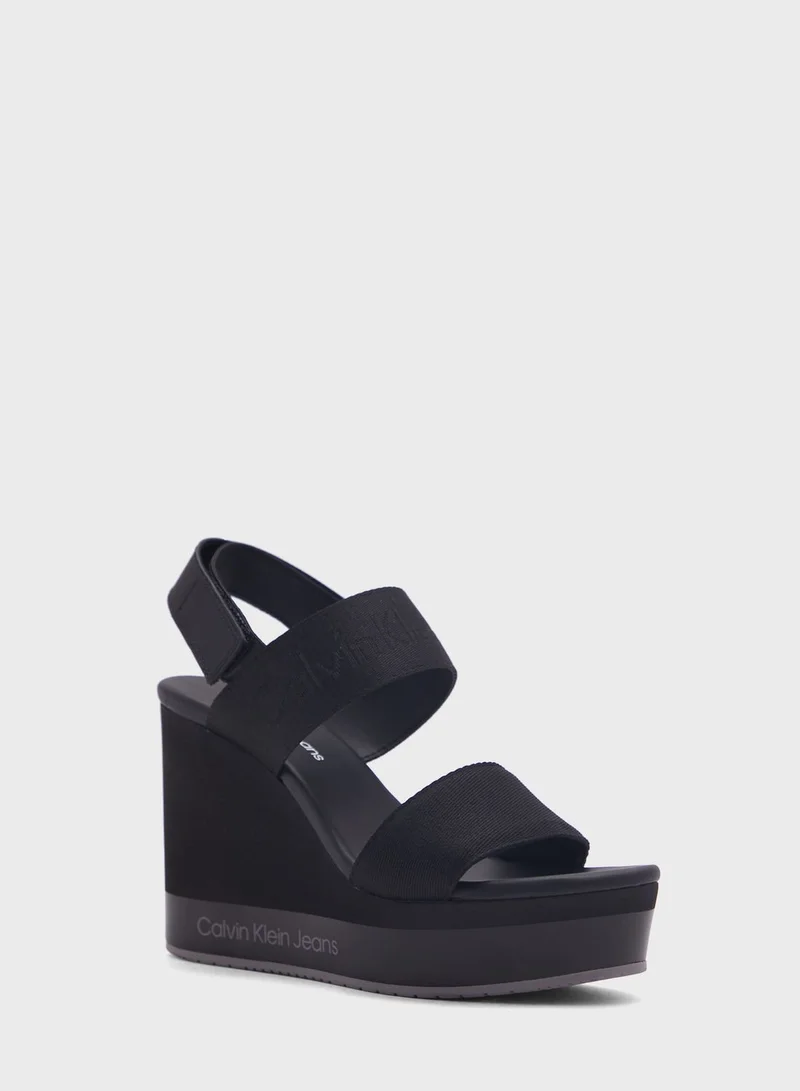 Calvin Klein Jeans Webbing Wedge Sandals