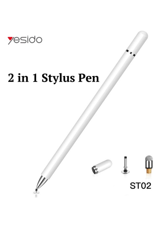 يسيدو قلم لمس ذكي ST02 سعوي 2 في 1، مناسب لأجهزة iPad وApple وiPhone وAndroid وSamsung. - Image 1