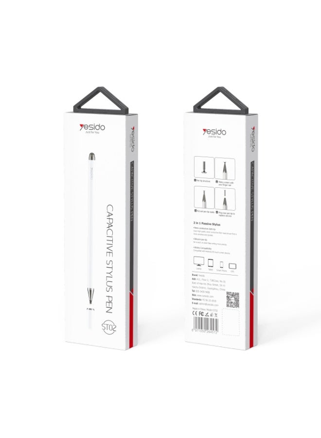 يسيدو قلم لمس ذكي ST02 سعوي 2 في 1، مناسب لأجهزة iPad وApple وiPhone وAndroid وSamsung. - Image 4