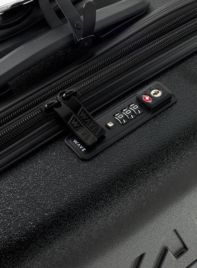 Wave Textured Hardcase Luggage Trolley With Retractable Handle - 20 Inches Cabin Bag - Image 4