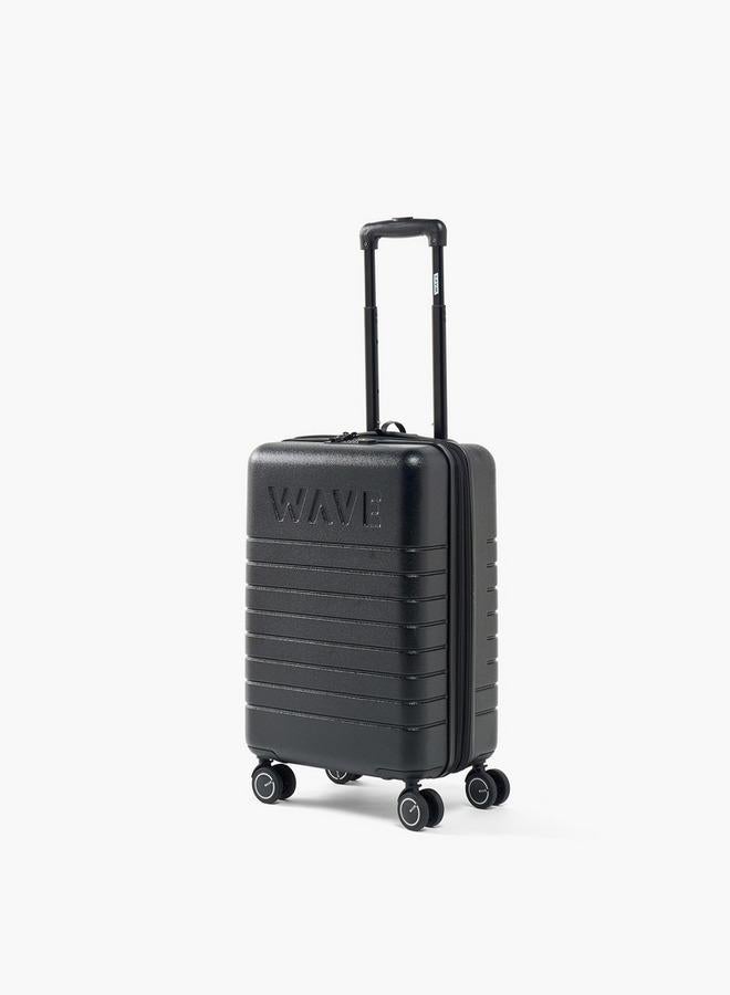Wave Textured Hardcase Luggage Trolley With Retractable Handle - 20 Inches Cabin Bag - Image 1