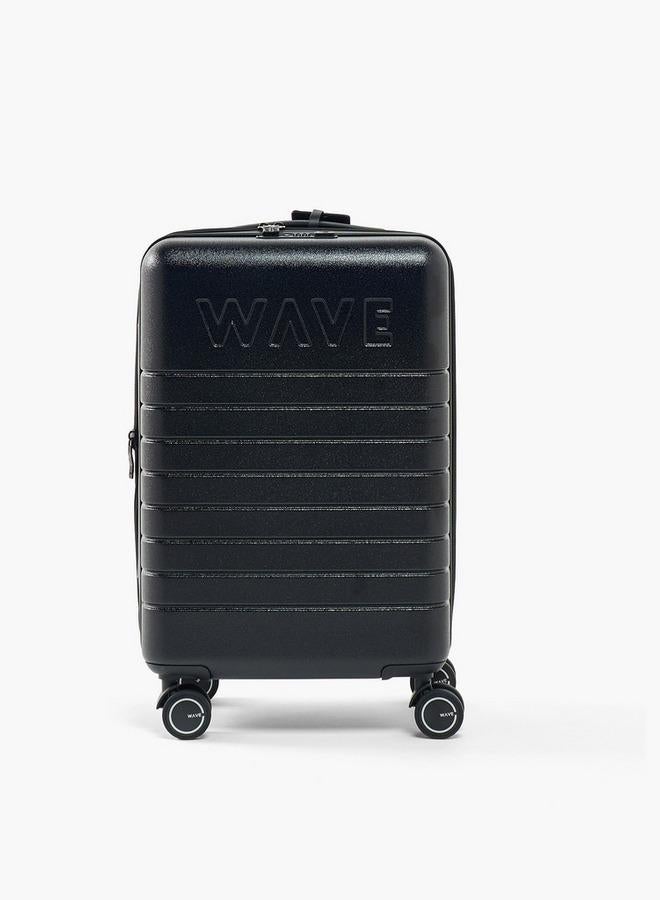 Wave Textured Hardcase Luggage Trolley With Retractable Handle - 20 Inches Cabin Bag - Image 2