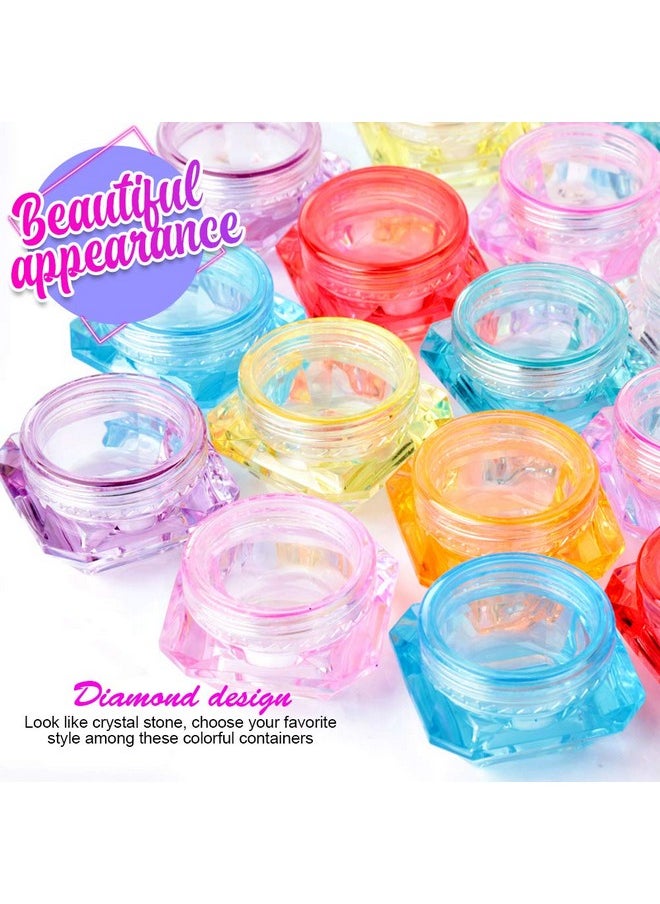 HNYYZL HNYYZL 40Pcs Cosmetic Containers,3 Gram Sample Empty Container Plastic Travel Pot Jar, for Eye Shadow Nails Powder Jewelry Earrings Lotion Cream Sample Make-up Storage(8 Colors, 3ML)  - Image 5