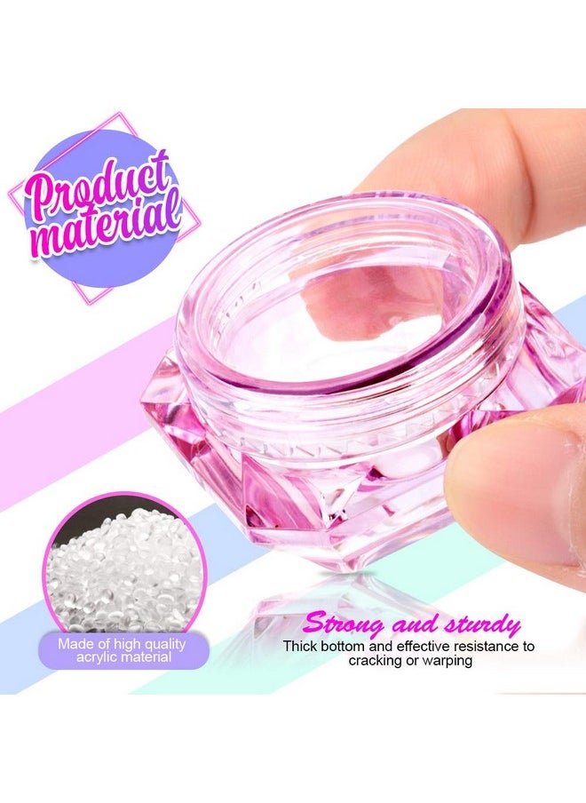 HNYYZL HNYYZL 40Pcs Cosmetic Containers,3 Gram Sample Empty Container Plastic Travel Pot Jar, for Eye Shadow Nails Powder Jewelry Earrings Lotion Cream Sample Make-up Storage(8 Colors, 3ML)  - Image 3