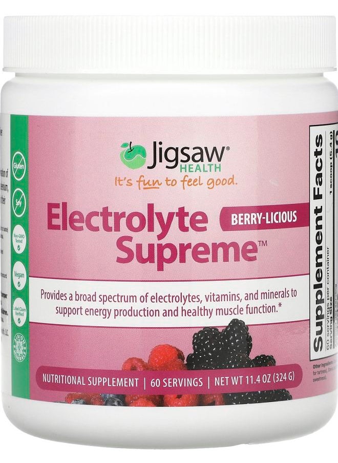 Jigsaw Health - Electrolyte Supreme™ BerryLicious 11.4 oz (324 g) - Image 1