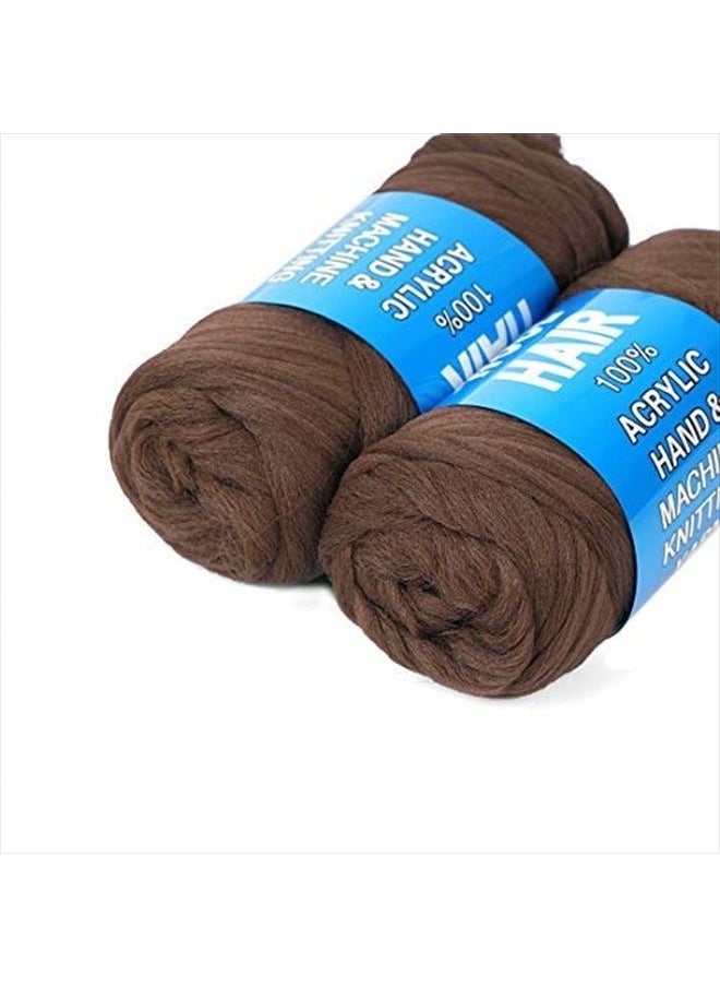 Youngther - 100% Brazilian Wool Hair Acrylic Yarn for African Hair Jumbo Braids/Senegalese Twist/Faux Locs/Wraps/Dreadlocks (2Roll, 350) - Image 1