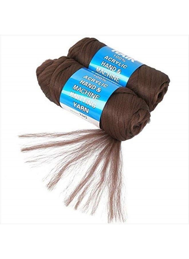 Youngther - 100% Brazilian Wool Hair Acrylic Yarn for African Hair Jumbo Braids/Senegalese Twist/Faux Locs/Wraps/Dreadlocks (2Roll, 350) - Image 1