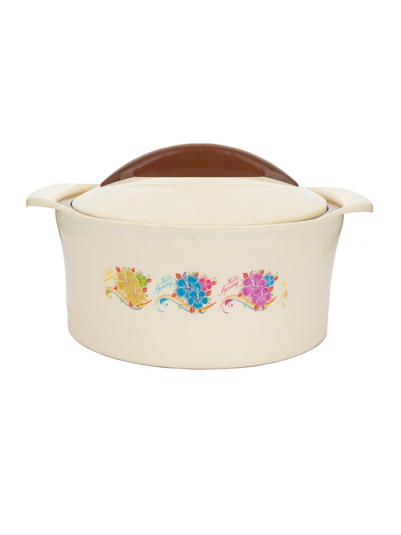 Eagle Eagle Relish Inner Steel Casserole 2200 ml Ivory PU Insulated BPA Free Odour Proof Food Grade Easy to Carry Easy to Store Ideal for Chapatti Roti Curd Maker - Image 1