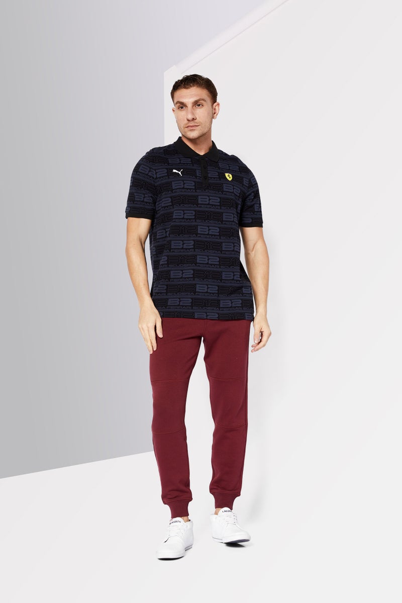 Puma x Scuderia Ferrari Men Sportswear Fit Short Sleeves Racing Polo Shirt, Black - Image 2