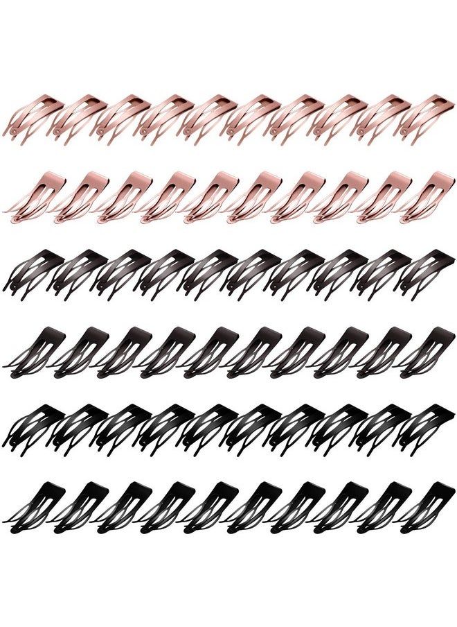 Chuangdi - 60 Pieces Double Grip Hair Clips Metal Snap Hair Barrettes Non Slip Hair Clips Basic Hair Accessories For Women Girls Hair Making Styling Salon Supplies 3 Colors - Image 1