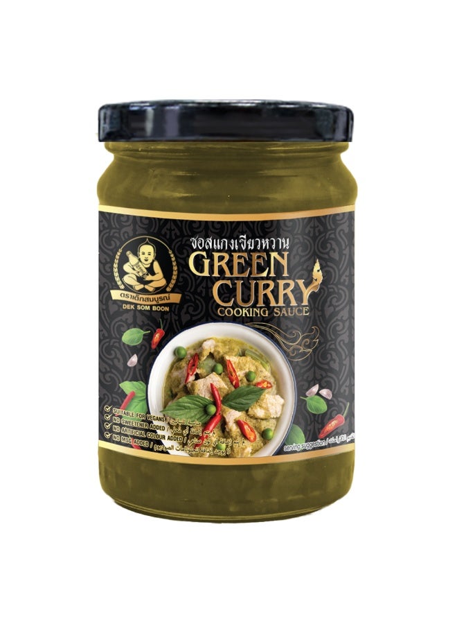 DEK SOM BOON Green Curry Cooking Sauce, 250G, Thai Curry Sauce For Chicken Seafood And Vegetables - Image 1