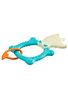 Generic FOX Baby Teether Toy – Soft & Firm Zones for All Teething Stages, Easy to Hold, BPA-Free TPE & Polypropylene, Mint Color, from 4 Months  - Image 2