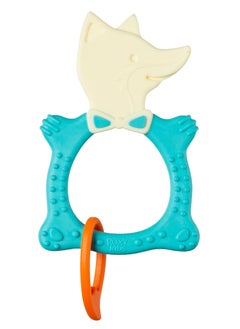 Generic FOX Baby Teether Toy – Soft & Firm Zones for All Teething Stages, Easy to Hold, BPA-Free TPE & Polypropylene, Mint Color, from 4 Months  - Image 1