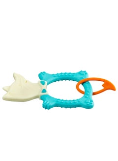 Generic FOX Baby Teether Toy – Soft & Firm Zones for All Teething Stages, Easy to Hold, BPA-Free TPE & Polypropylene, Mint Color, from 4 Months  - Image 4