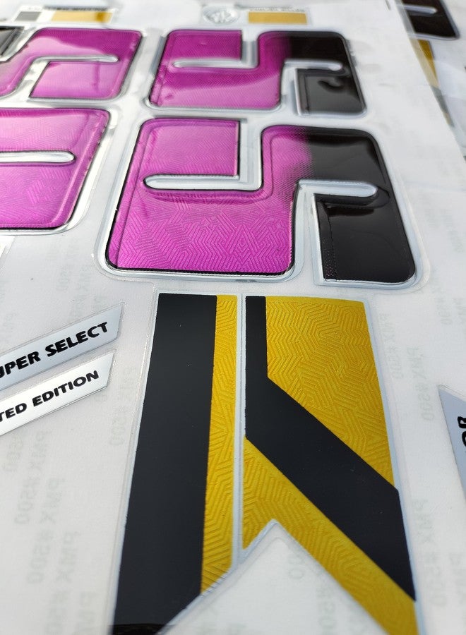 Cottontail | 3D GLDTR Edition | English Willow | Embossed Cricket Bat Sticker | Pink - Image 3