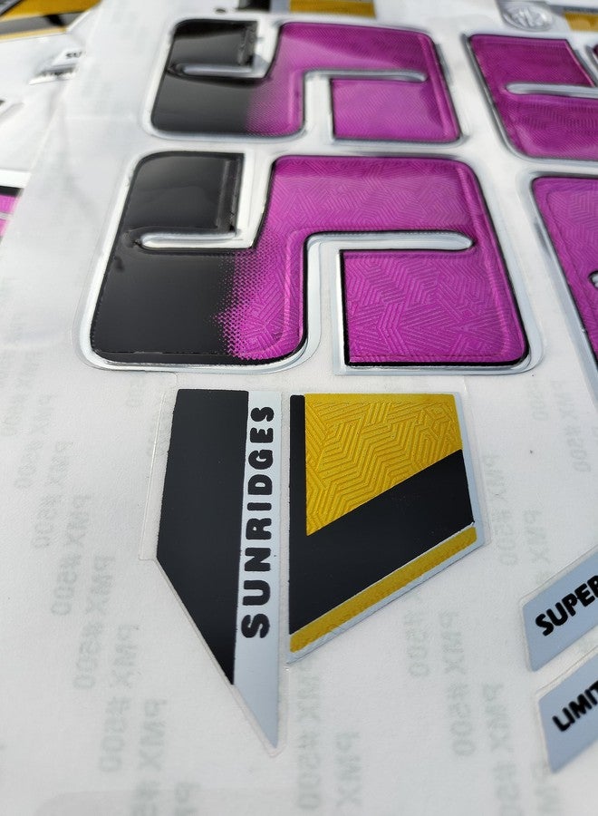 Cottontail | 3D GLDTR Edition | English Willow | Embossed Cricket Bat Sticker | Pink - Image 2