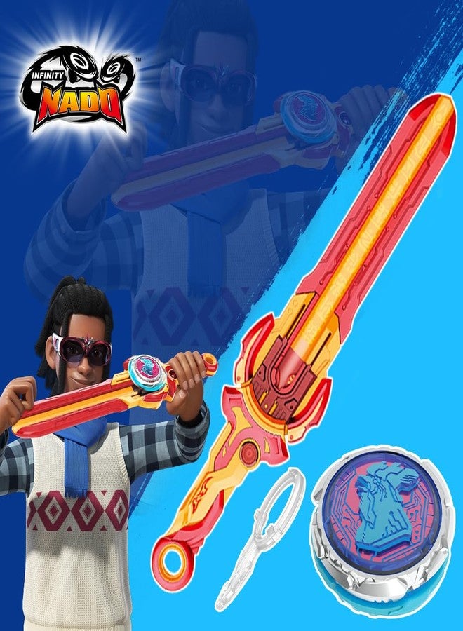 INFINITY NADO Spinning Top for Boys, Metal Battle Tops Sword Launcher, Battling Tops for Boys Girls 5 6 7 8 9 10 11 12 Years, Standard Pack Gold Warrior Phoenix - Image 2