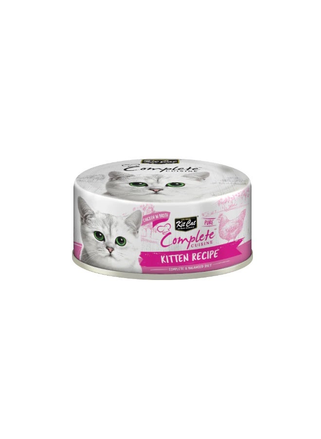 Kit Cat Complete Cuisine Wet Food for Kittens With Chicken in Broth 70g - Image 1