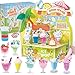 Crelloci DIY Mini Drink Shop Toy Making 24 Miniature Juice Drinks Cream Material Kit NOT Edible Collectible Kitchen Pretend Play Food Toys Set Make Your Foods Gift for Kids Age 8 - Image 2