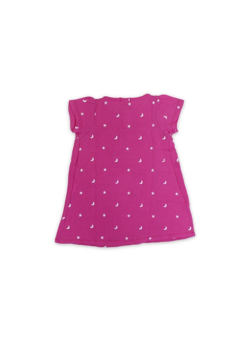 Ourkids Girls Cotton Dress – Pink - Image 2