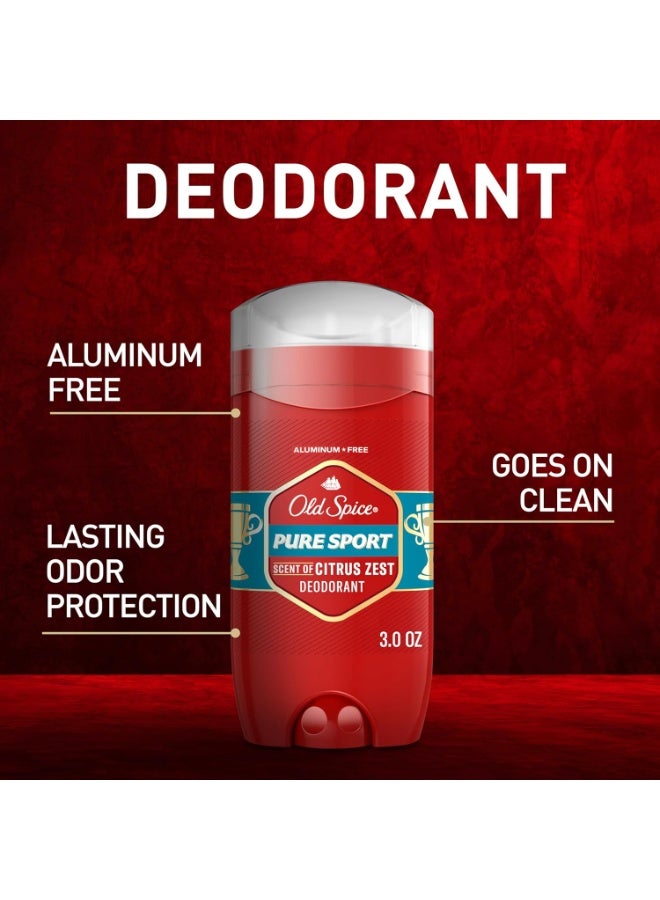 Old Spice مزيل عرق أولد سبايس خالي من الألمنيوم للرجال، حماية من الروائح على مدار 24/7، انتعاش على مدار 24/7 ورائحة تدوم، رياضة نقية برائحة الحمضيات، 3.0 أونصة (عبوة من 3) - Image 4