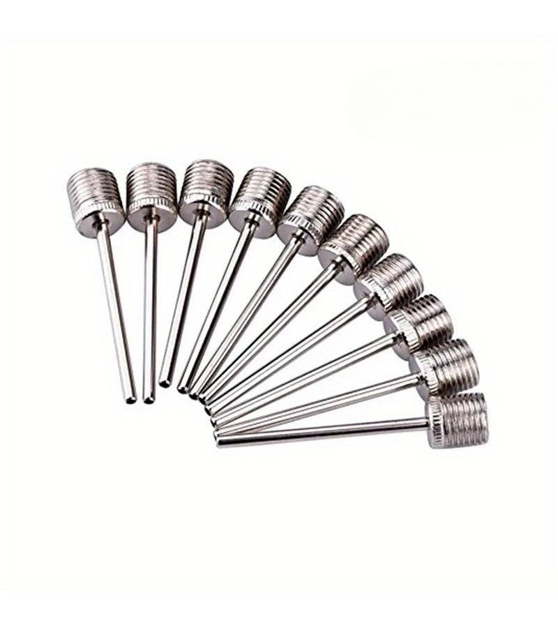 40 Pcs Iron Ball Needles Durable Inflation Valve Set Universal Sports Air Pump Needles Silvery - Image 1