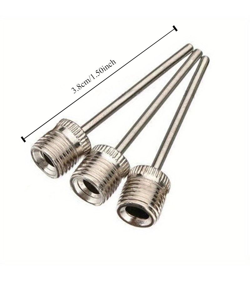 40 Pcs Iron Ball Needles Durable Inflation Valve Set Universal Sports Air Pump Needles Silvery - Image 2